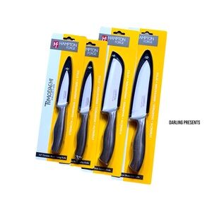 Hampton Forge Tomodachi Collection 4 Piece Knife Set. Home Color Silver